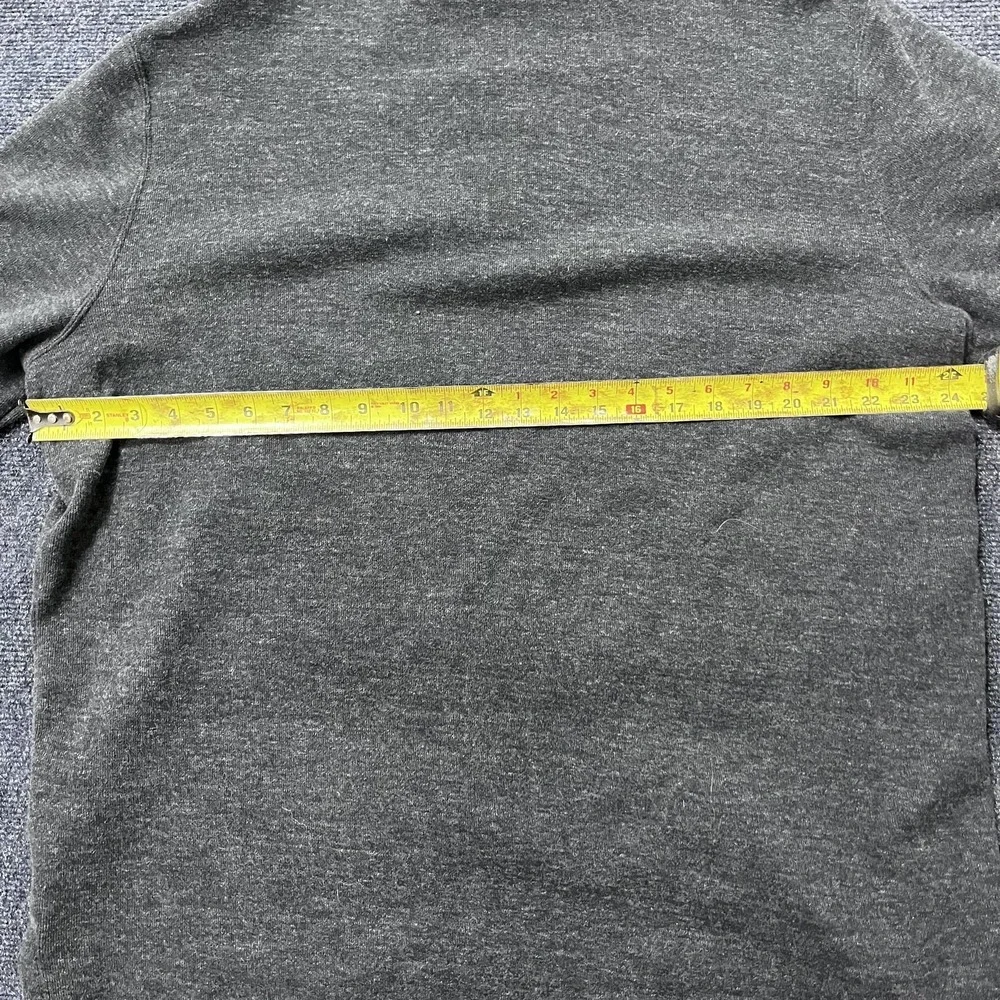 Polo Ralph Lauren Sweater Mens XL Gray Estate Rib Quarter Zip Pullover Mock Neck